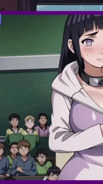 HINATA the TEACHER of the academy She unzips her and exposes her breasts Shinobi