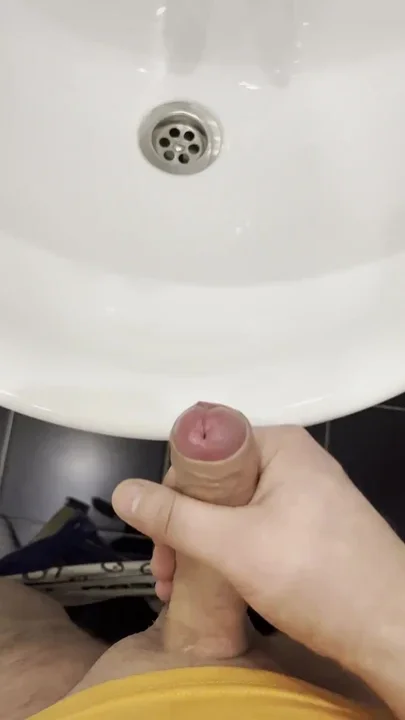 The Guy Masturbates in the Bathroom and Filming Everything Close-up and at the End