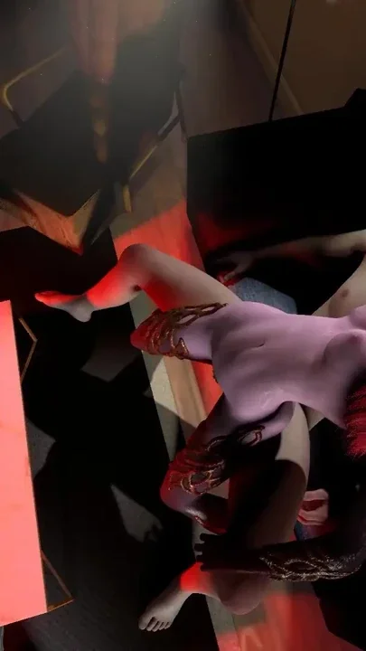 Demon Girl Rides Dick on the Couch Clip 3