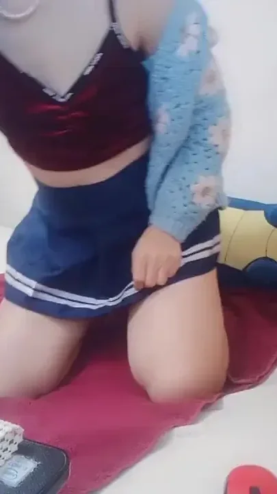 Hana Girl Petite Body in College Outfit Cute Sexy Babe