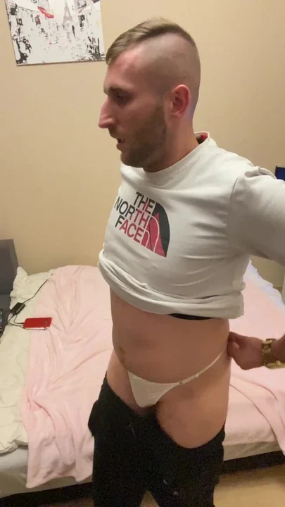 In his white sexy thong Clip 1