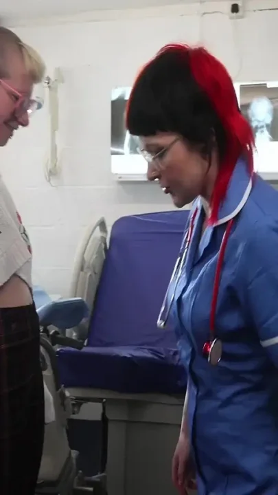 Nurse Ruby's Degrading Vaginal Exam Pierced Slut Rosa Inspected Stretched &