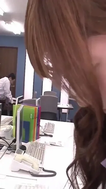 Hot secretary sucks boss huge cock then rides it hard in the office