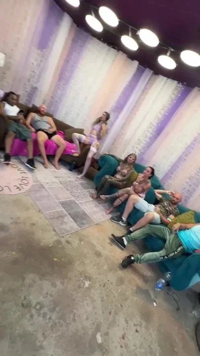 BTS Photoshoot Gone Wild 4 Naughty Girls Share & Worship the Cameraman's Cock Clip 1