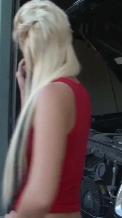Lesbian Blondies - Surprising Hardcore Fuck in the Repair Shop