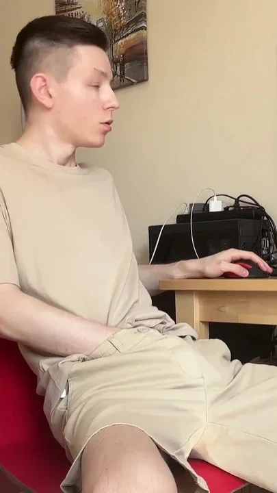 Manager Won't Be Happy Remote Employee Evgeny Is Jerking off Again