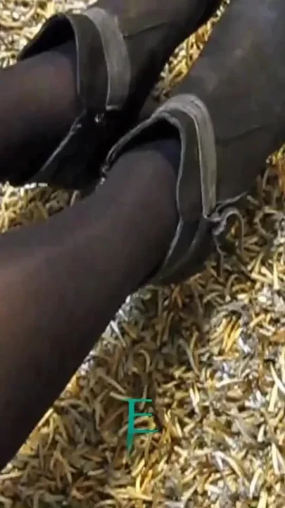 Fountain Cum on Pantyhose and Boots