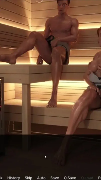 Stepmom Fingering Her Pussy And jack Jerking His Cock In Sauna Clip 2