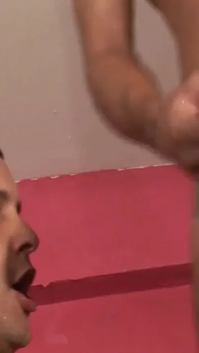 Horny boy sucks a huge cock then rides it to cumshot