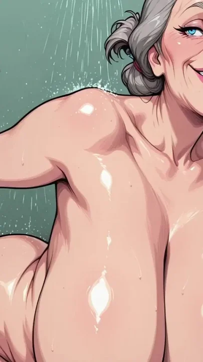 Sexy Grey Hair Ai Women in Toilet Room Slideshow