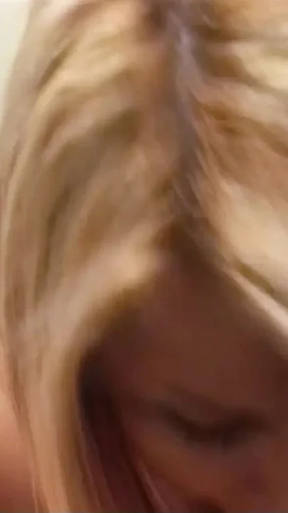 Blonde Teen Brandi Gives POV Blowjob and Gets Cumshot