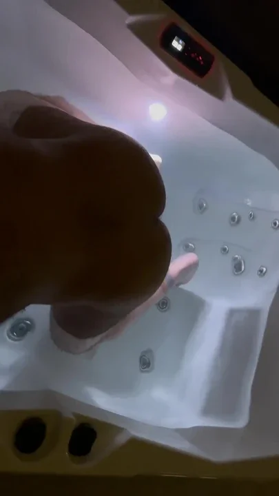 Hairy Bear Dominates Hot Tub Oral Rimming Mutual Edging