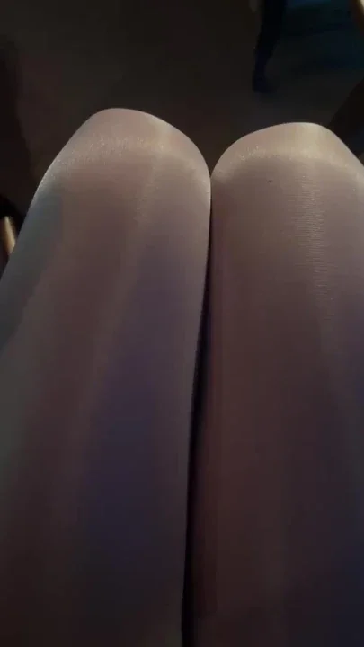 Feeling the silky shiny pantyhose in my legs and getting ready for a hot night