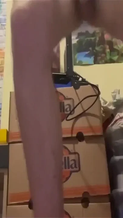 Crazy Anal Dildo Riding- Horny Twink Taking Full 23cm