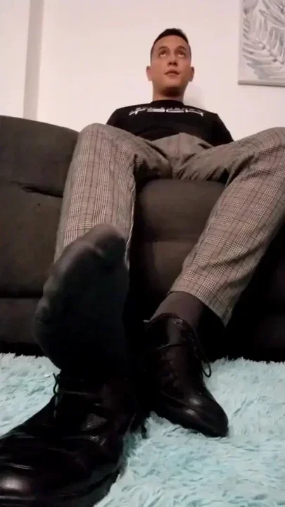 TOMAS shows off his sweaty stockings when he comes home Clip 1