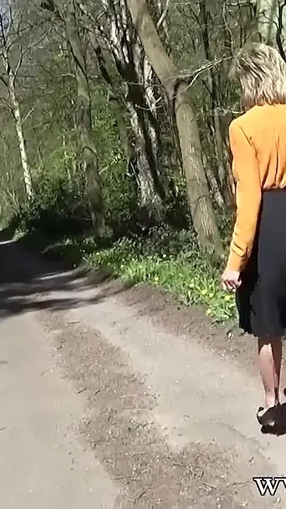 Lady Sonia Stripping in the Woods