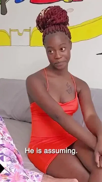 Big Tits Ebony Teen Soaked In Spit After Gagging Blowjob On Big White Cock Clip 1