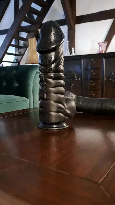 Anal6Slave Anal Dildo Fun with 95cm Thick Toy