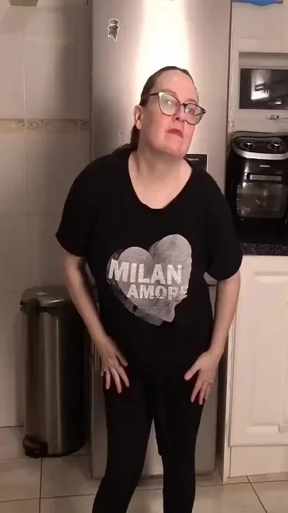 Sexy Stripping Leggings Top Bra and Knickers in the Kitchen