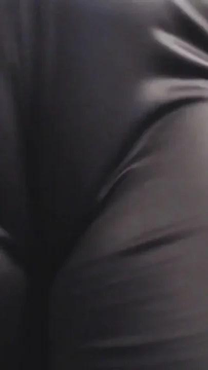 PVC leather like cameltoe closeup