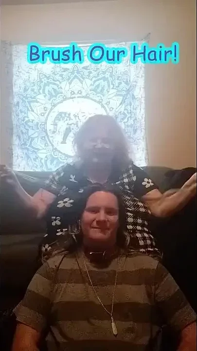 Brushing Our Hair Taking Turns