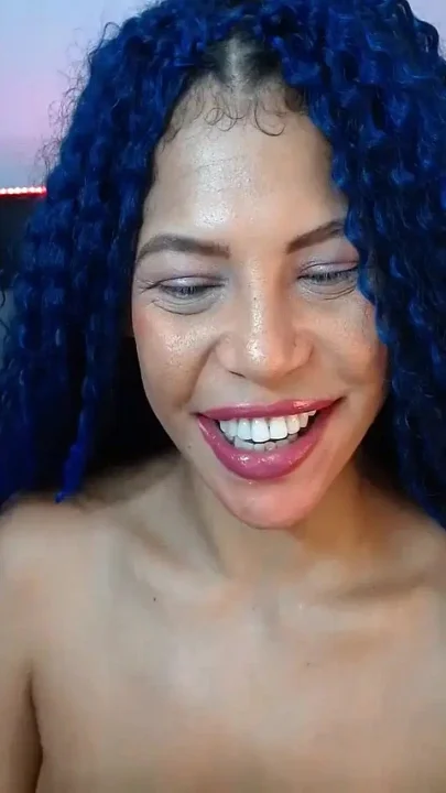 Blue Goddess Rides and Fucks Her Throat with White Cock