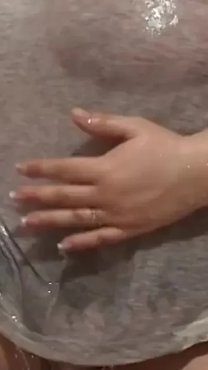 My monster boob stepmom takes a shower
