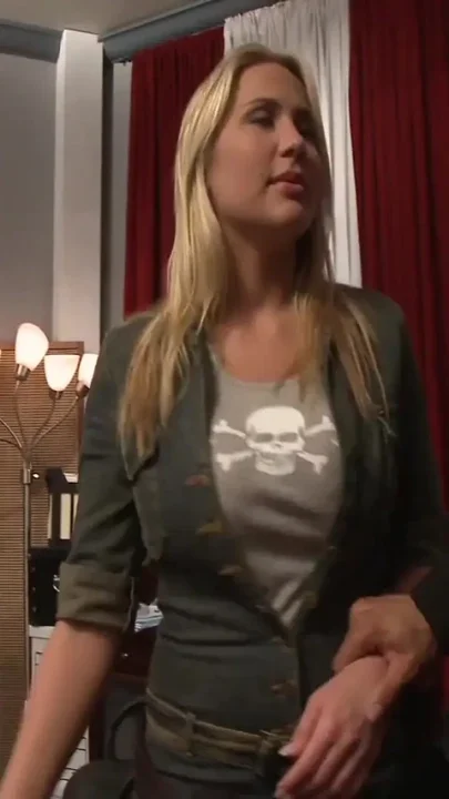 Blonde with huge tits gives titty fuck and takes cumshot