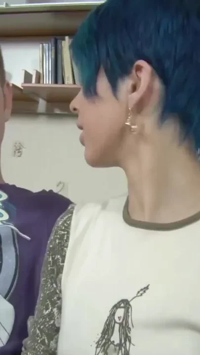 Colored hair teen couch sex