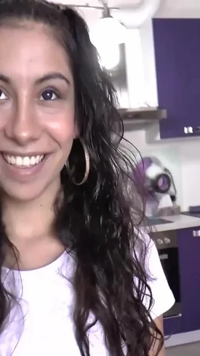 Amateur Curly Teen Gets Creampied and Sucks Good