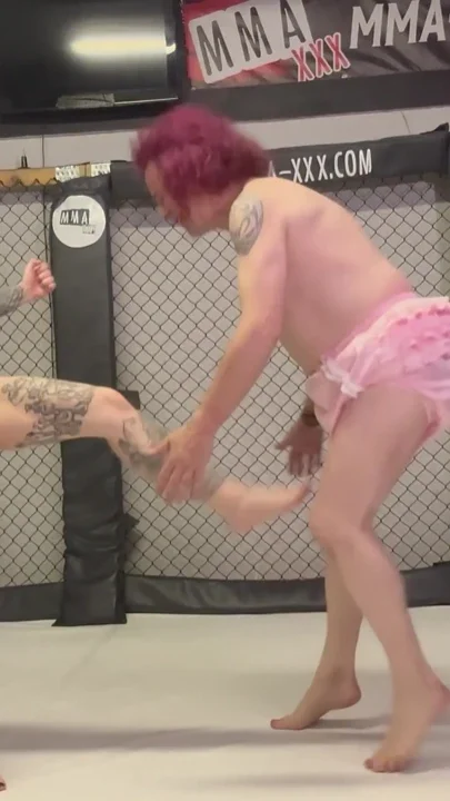 Pvc Stepmommy Torments Sissy in Mma Cage - Thigh Control & Humiliation