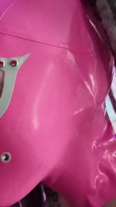 Sucking Fat Cock in Latex Hood