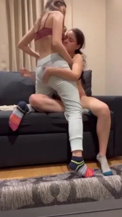 Lesbian sex of two babes on the sofa Clip 1