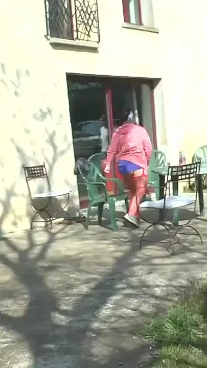 Bbw housewife in fishnet hard sodomized and fisted fucked by a young guy outdoor