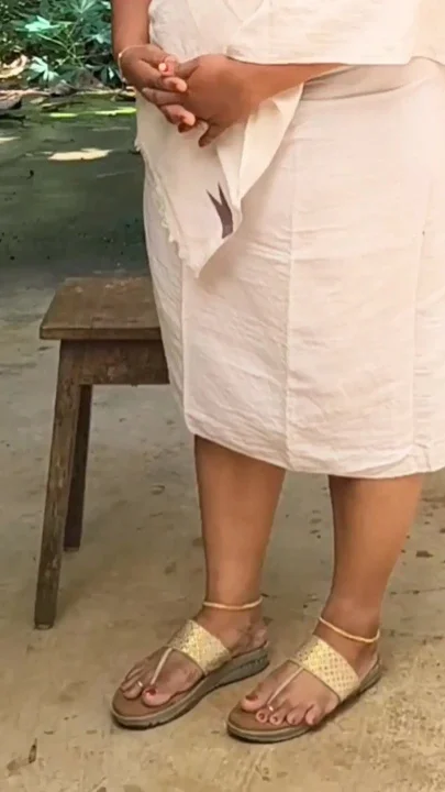 Indian Chubby in Sexy White Dress Topless Photoshoot
