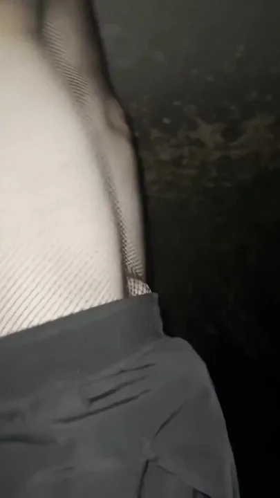 Night walking in pantyhose close road teen hot boy flash no pants