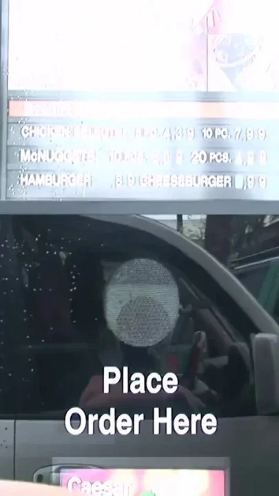 Girl totally plays with herself in fast food drive thru