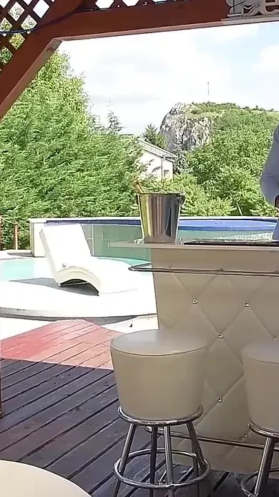Blonde Poolside Bombshell Sucks Cock Wildly