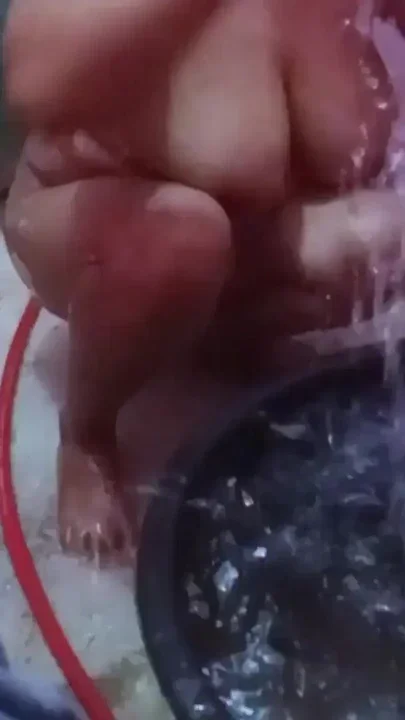 My stepmom always films herself in the shower to show off her big firm Clip 1