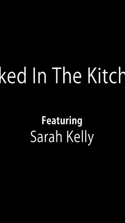 Naked in the kitchen