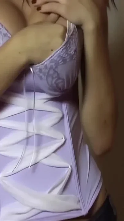Big Cumshot on Tits From Shemale