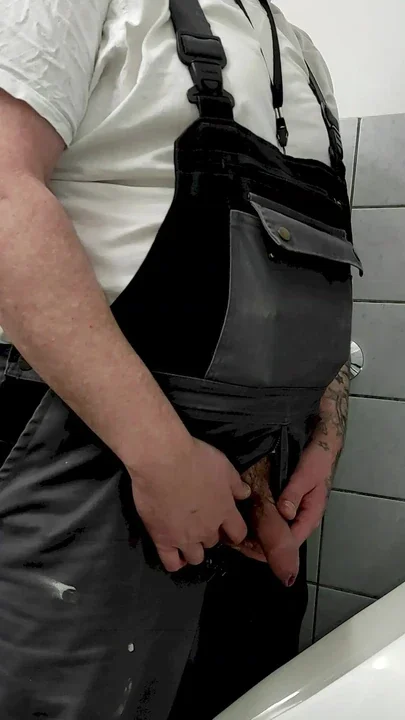 Going to pee at a public toilet at work