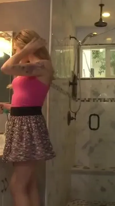 Sexy blonde finds out the main course of the house