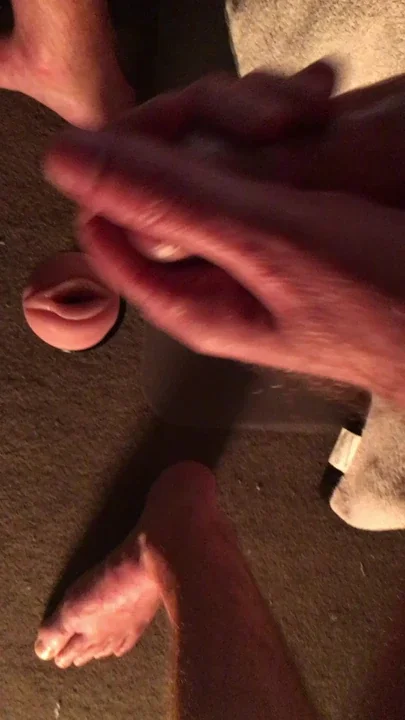 Stroking my cock