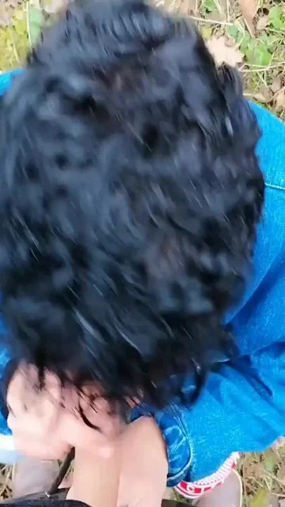 Amateur Long Blowjob POV - Sucking in Light Rainy Day Outside