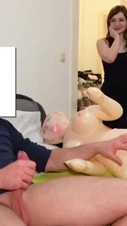 Perverted stepfather with sex doll caught Omg then he fucked me