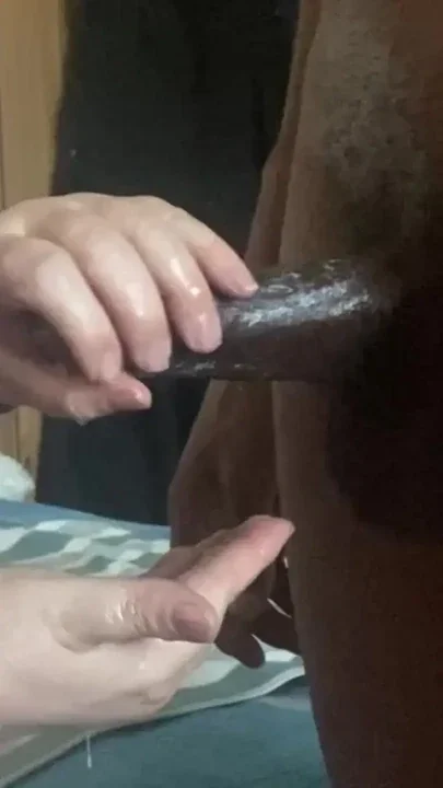 BBC cum spill in Milf oily hands Dick massage from mild next door Clip 2