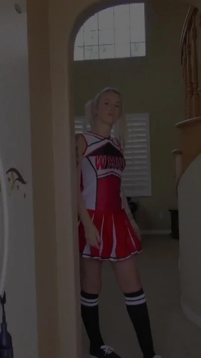 Cute Petite Cheerleader Loves It Ruff
