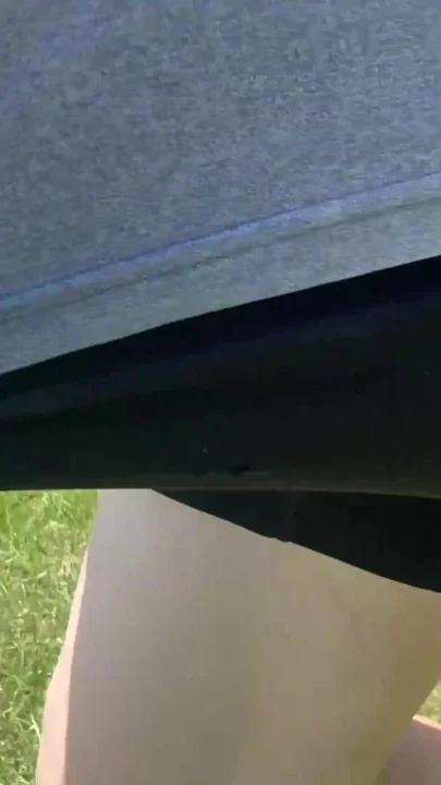 Straight guy out flashing his cock in the hot sun risky dare Clip 1