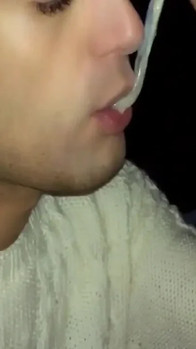 Craziness Twink Cum of Used Condom Under a Bridge 1